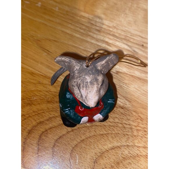 Vintage Handmade Paper Mache Mouse Girl Christmas Hanging Ornament Philippines - Picture 6 of 6